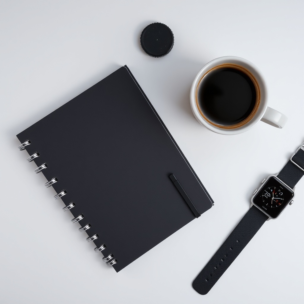 Planner and timer on desk