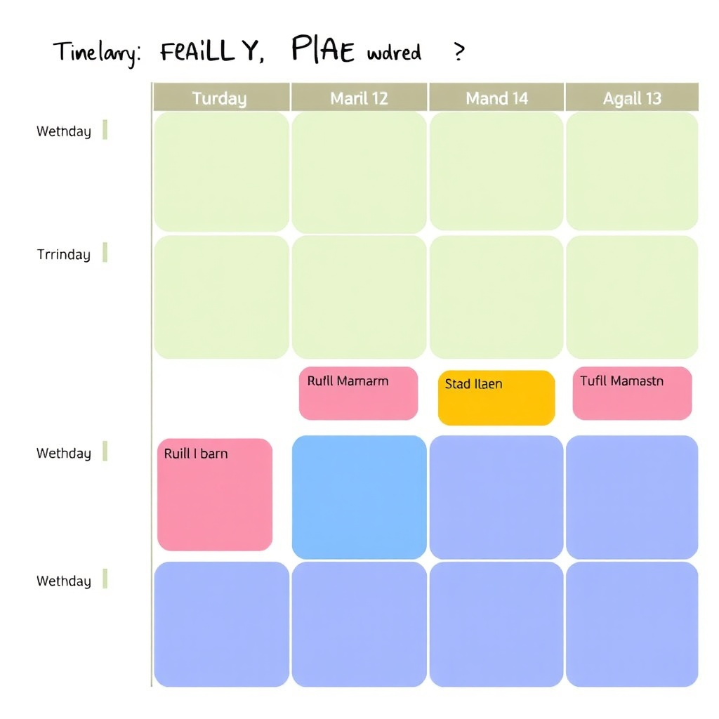 Weekly planner with time blocks